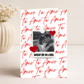 $1 / Tarjeta Musical Imprimible de Amor Romántica + Sorpresa Interactiva QR (Edición Amor de mi Vida & Polaroid Typography)