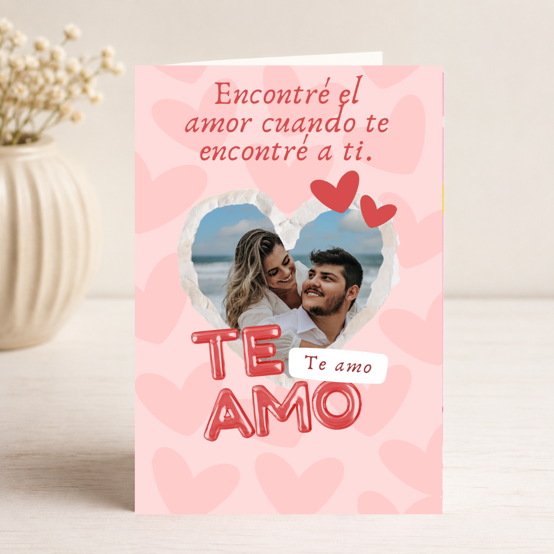 $1 / Tarjeta Musical Imprimible de Amor Romántica + Sorpresa Interactiva QR (Edición Corazón Rasgado & Red Foil Balloon Text)
